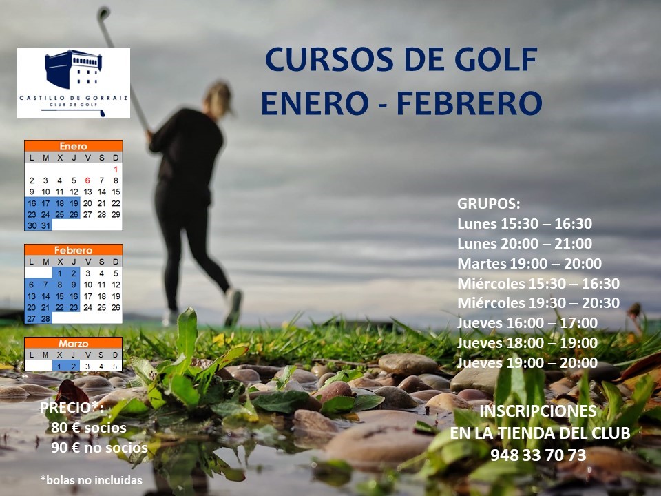 CURSOS DE GOLF ENERO-FEBRERO 23